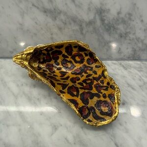 Cheetah Decoupage Handmade Oyster